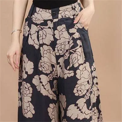 6 colors, Wide Leg Pant, Flower Capri Skirt Trousers