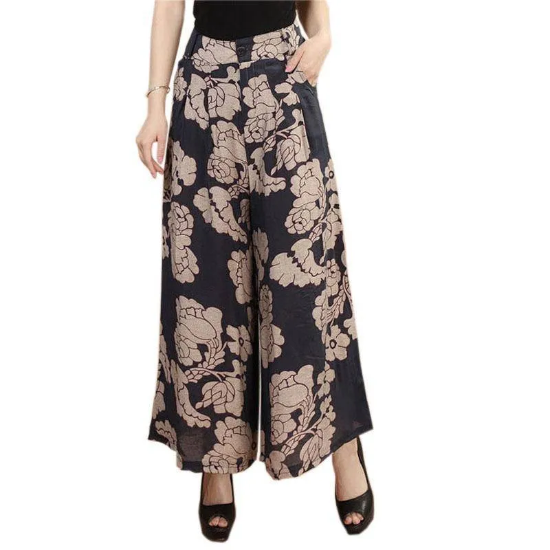 6 colors, Wide Leg Pant, Flower Capri Skirt Trousers