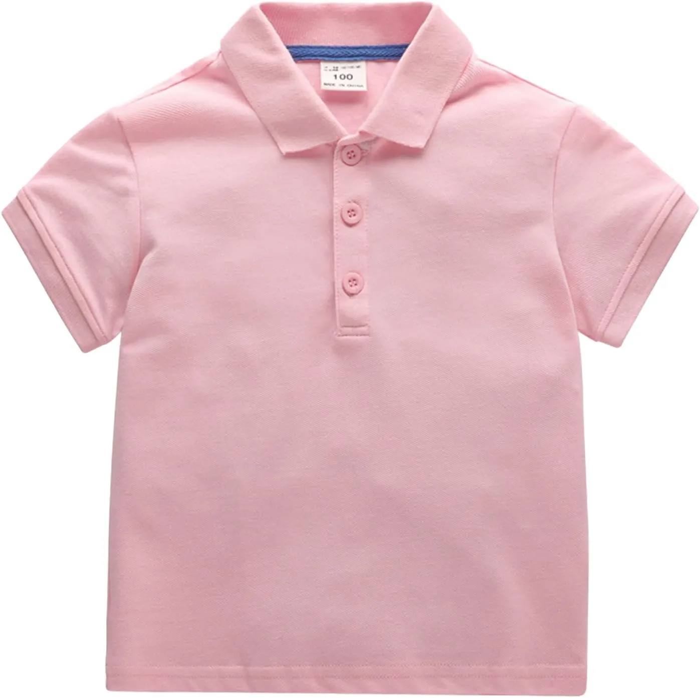 Baby Kids Boy Girl Solid Casual Short Sleeve Polo Shirt Pullover Tops Cute Shirts 1-7T