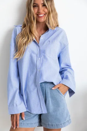 Bentley Relaxed-Fit Shirt - Blue Stripe