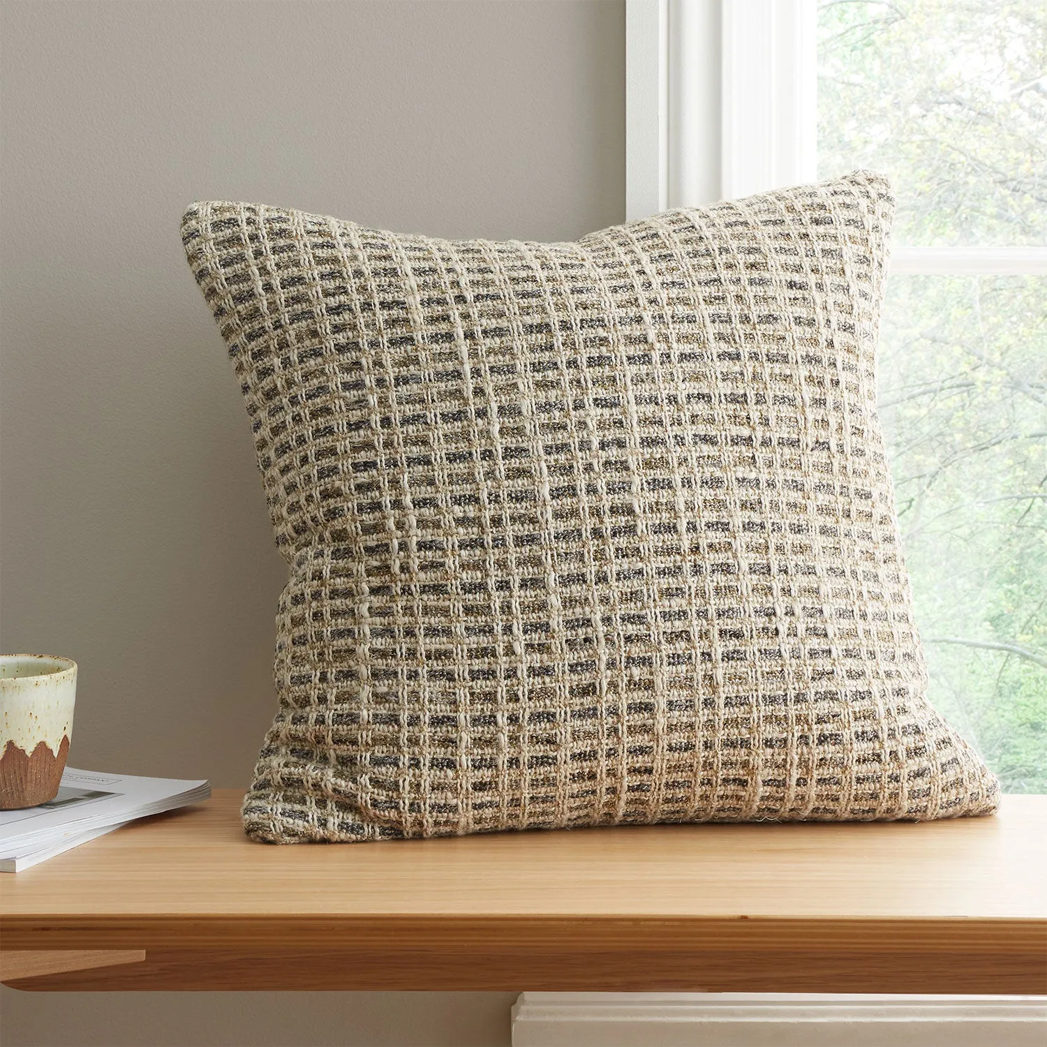 Bianca Amble Charcoal Linen Blend Cushion (45x45cm)