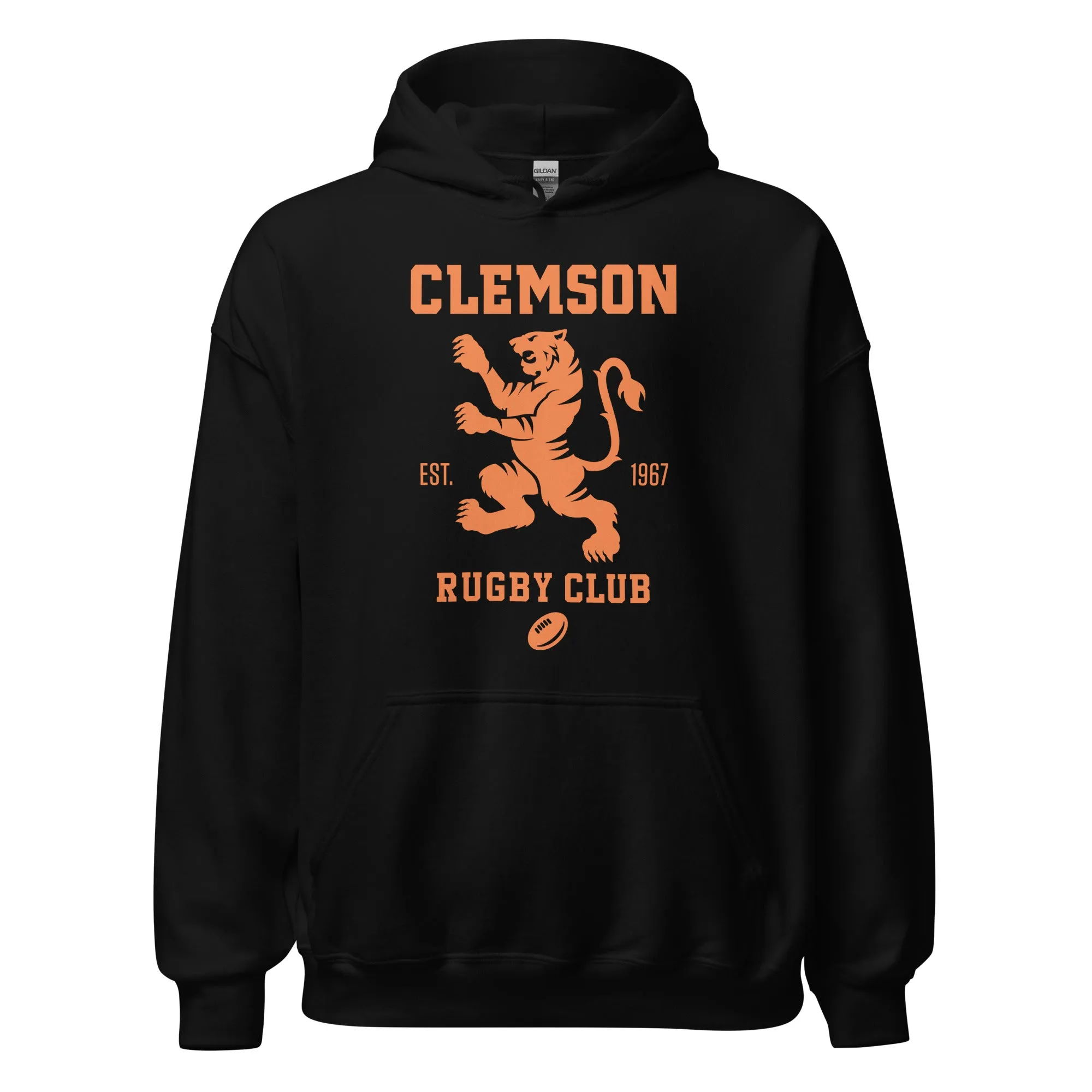 Clemson Rugby Logo Heavy Blend Hoodie