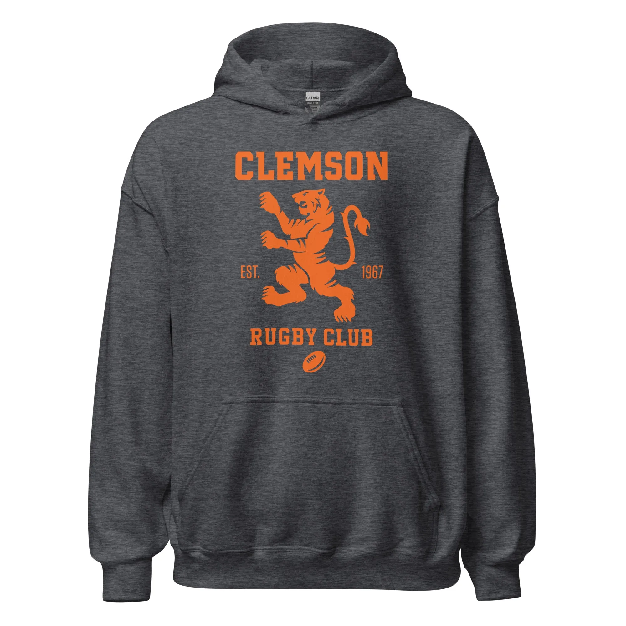 Clemson Rugby Logo Heavy Blend Hoodie