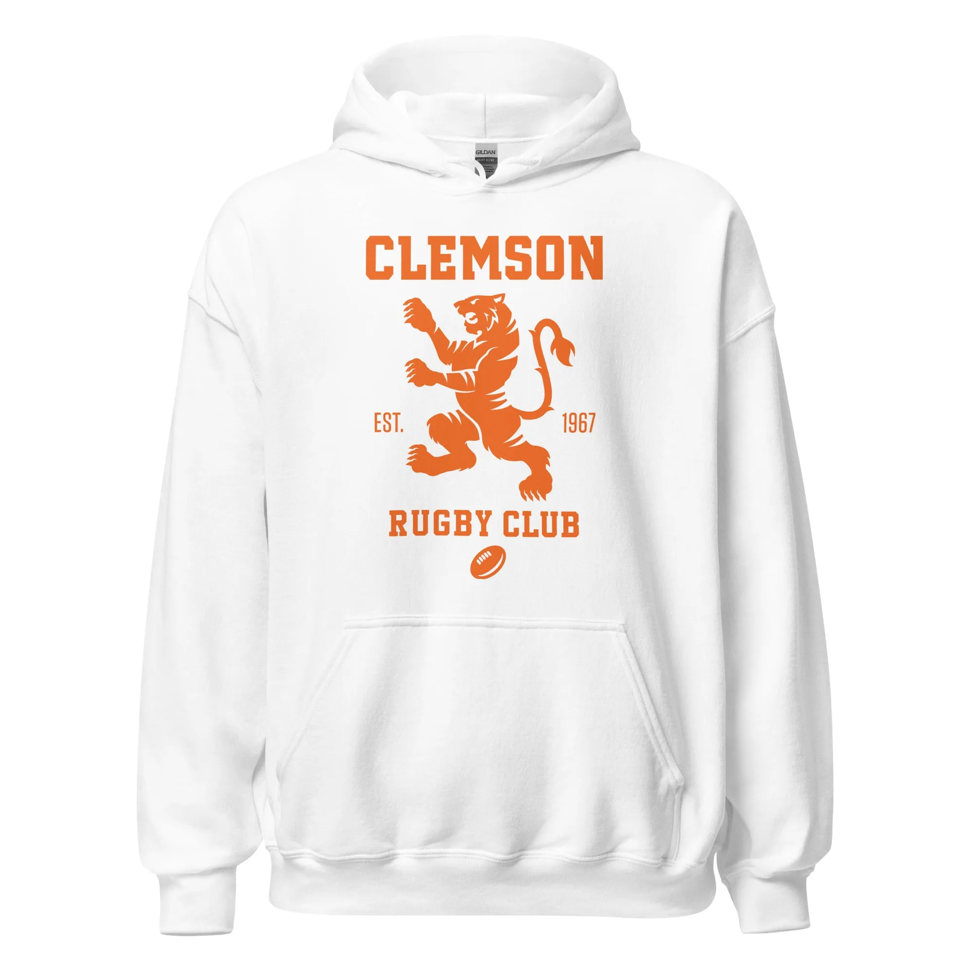 Clemson Rugby Logo Heavy Blend Hoodie