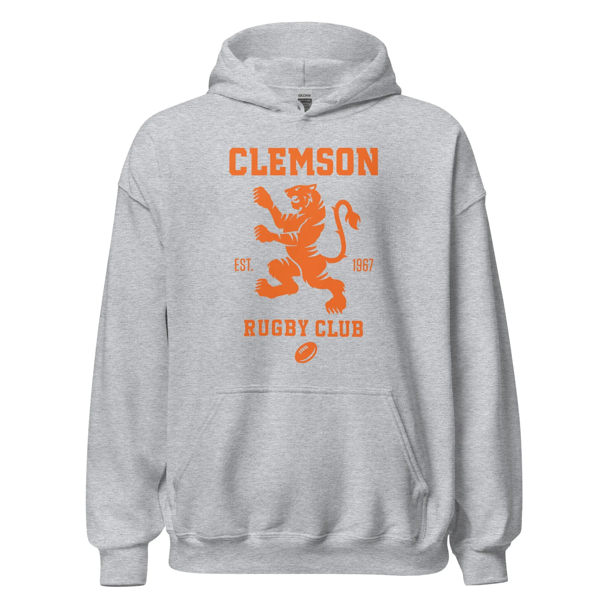 Clemson Rugby Logo Heavy Blend Hoodie