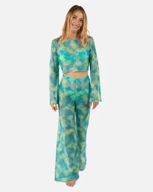 Color Wash Mesh Beach Pant