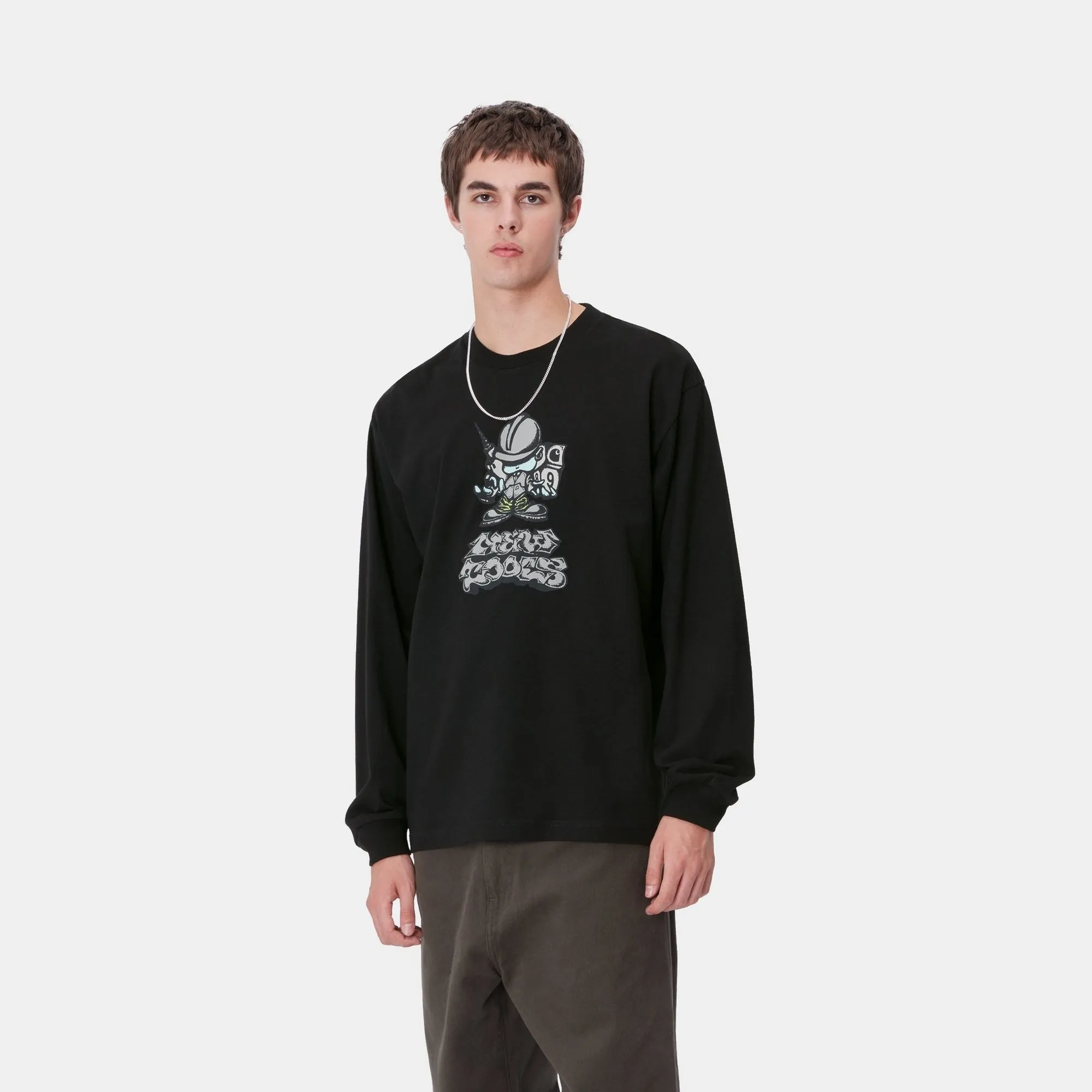 Drill Boy Long Sleeve T-Shirt | Black