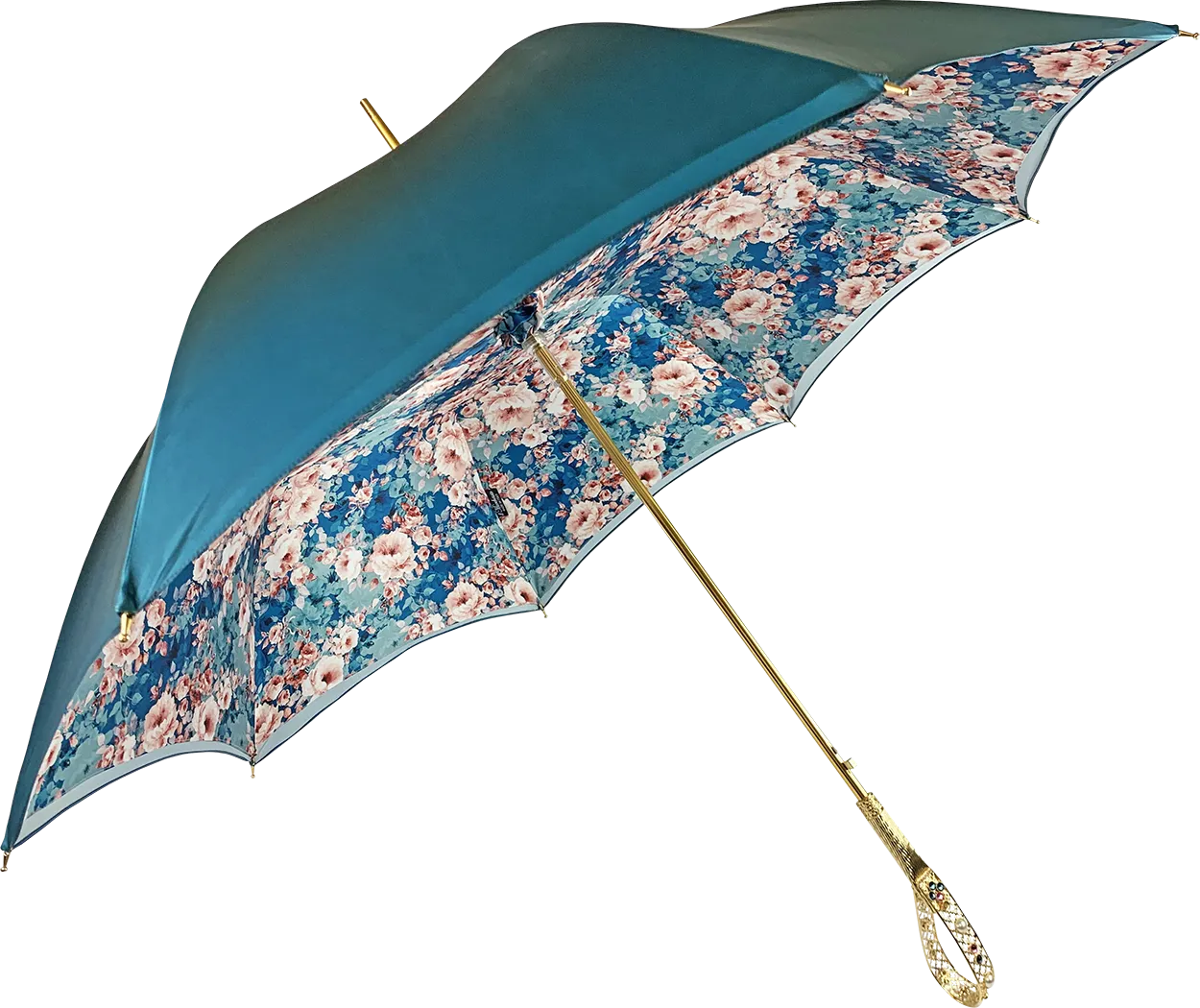Floral umbrella in refined octane