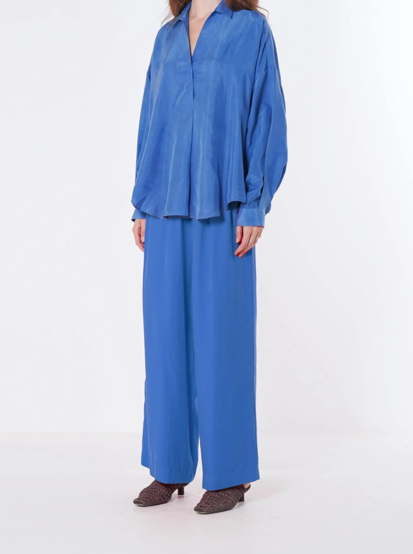 FLUID TROUSERS | BLUE