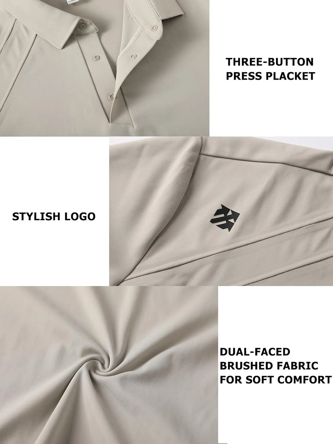 Golf Shirts for Men Moisture Wicking Soft Athletic Long Sleeve Polo Shirts Business Casual