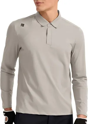 Golf Shirts for Men Moisture Wicking Soft Athletic Long Sleeve Polo Shirts Business Casual