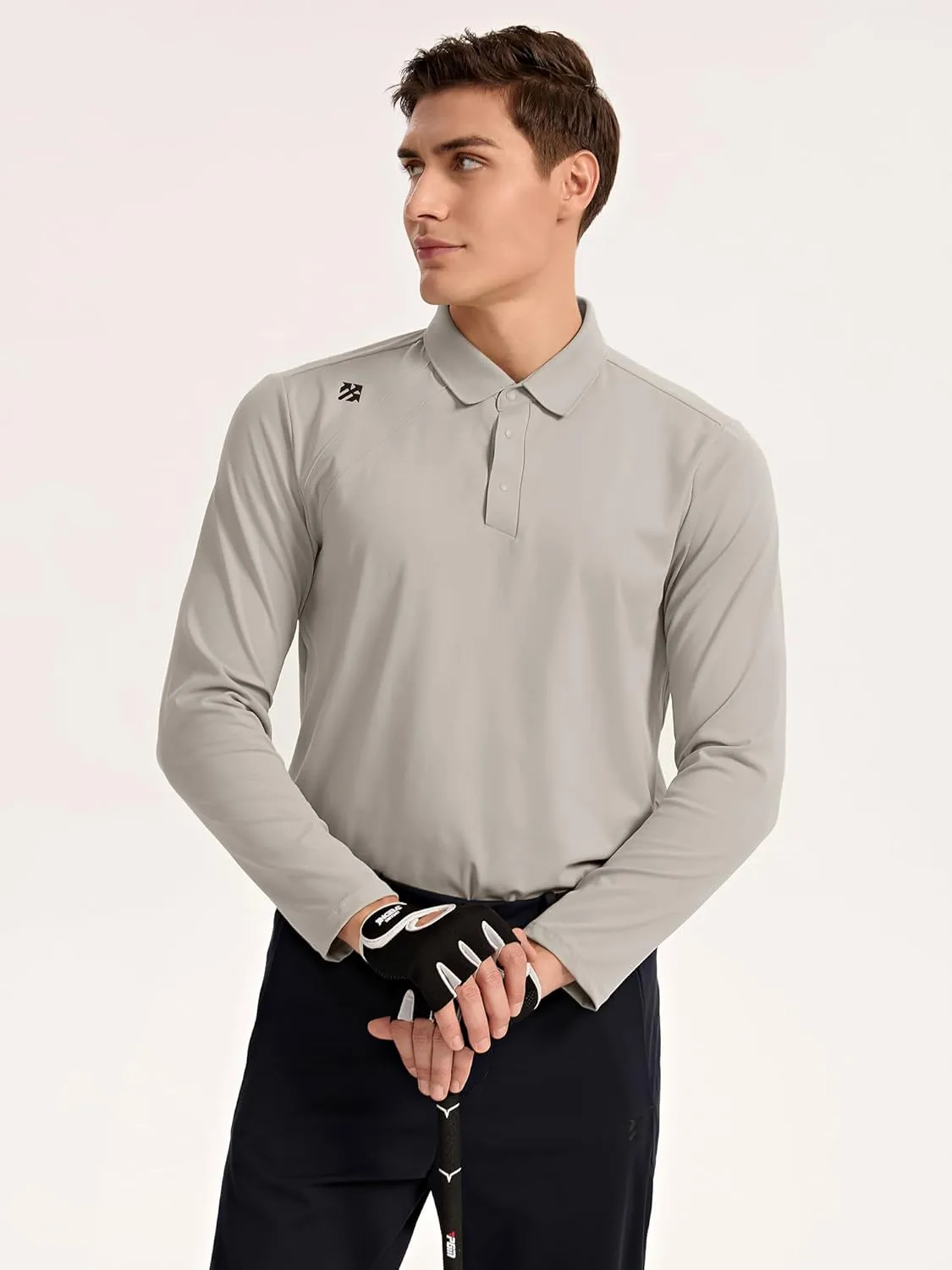 Golf Shirts for Men Moisture Wicking Soft Athletic Long Sleeve Polo Shirts Business Casual