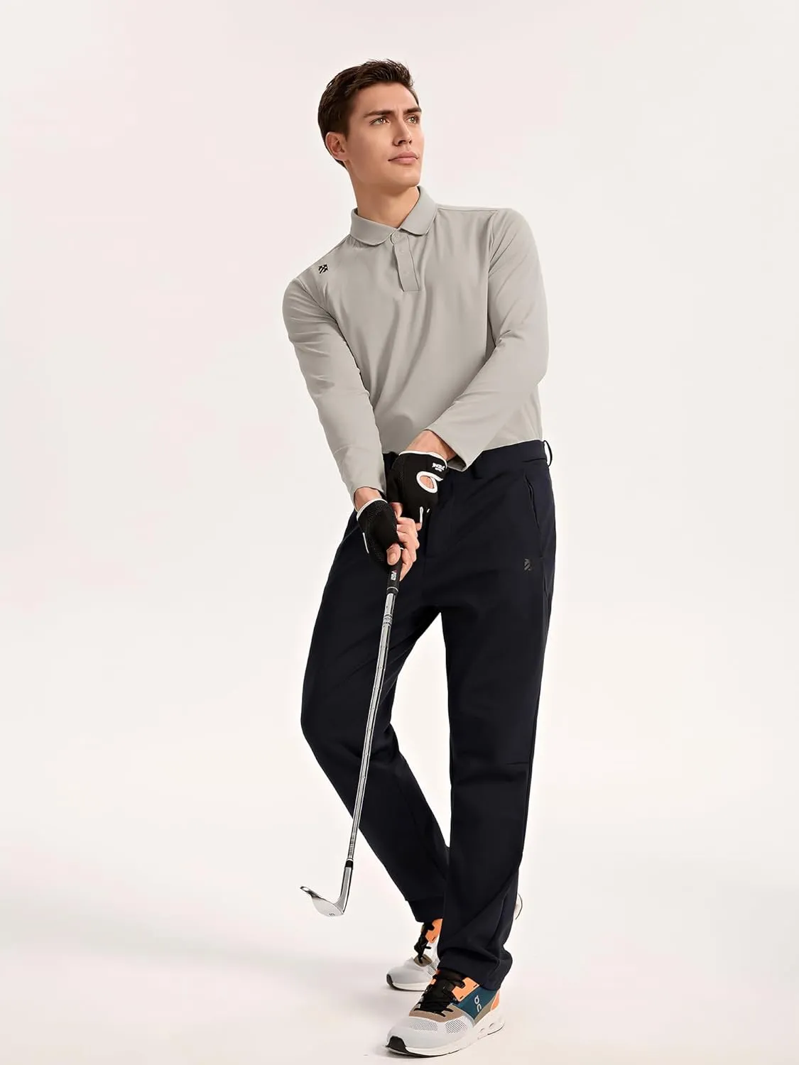 Golf Shirts for Men Moisture Wicking Soft Athletic Long Sleeve Polo Shirts Business Casual