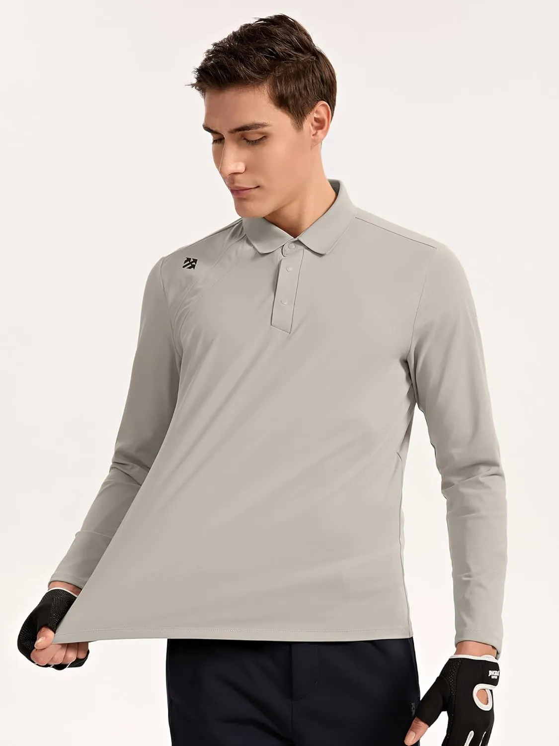 Golf Shirts for Men Moisture Wicking Soft Athletic Long Sleeve Polo Shirts Business Casual