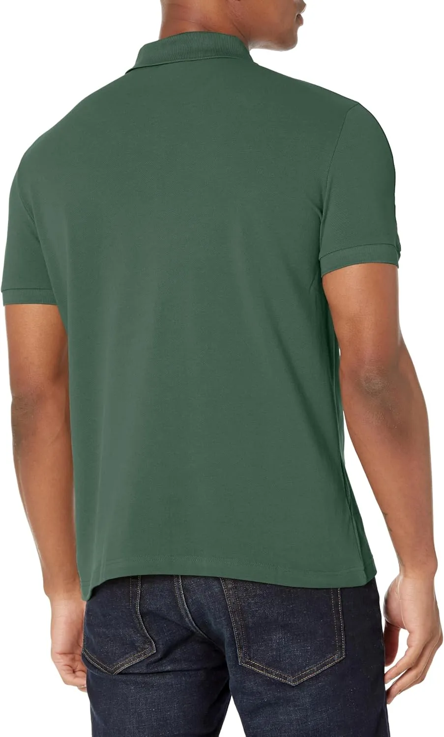 Lacoste Mens Logo Stripe Piqu Polo Shirt