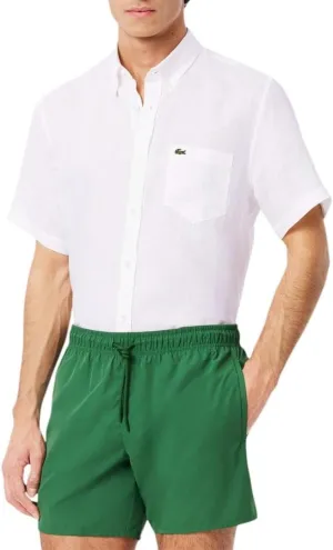 Lacoste Men's Regular Fit Linen Casual Button Down