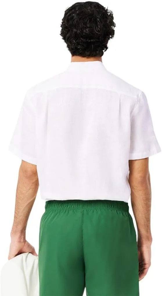 Lacoste Men's Regular Fit Linen Casual Button Down