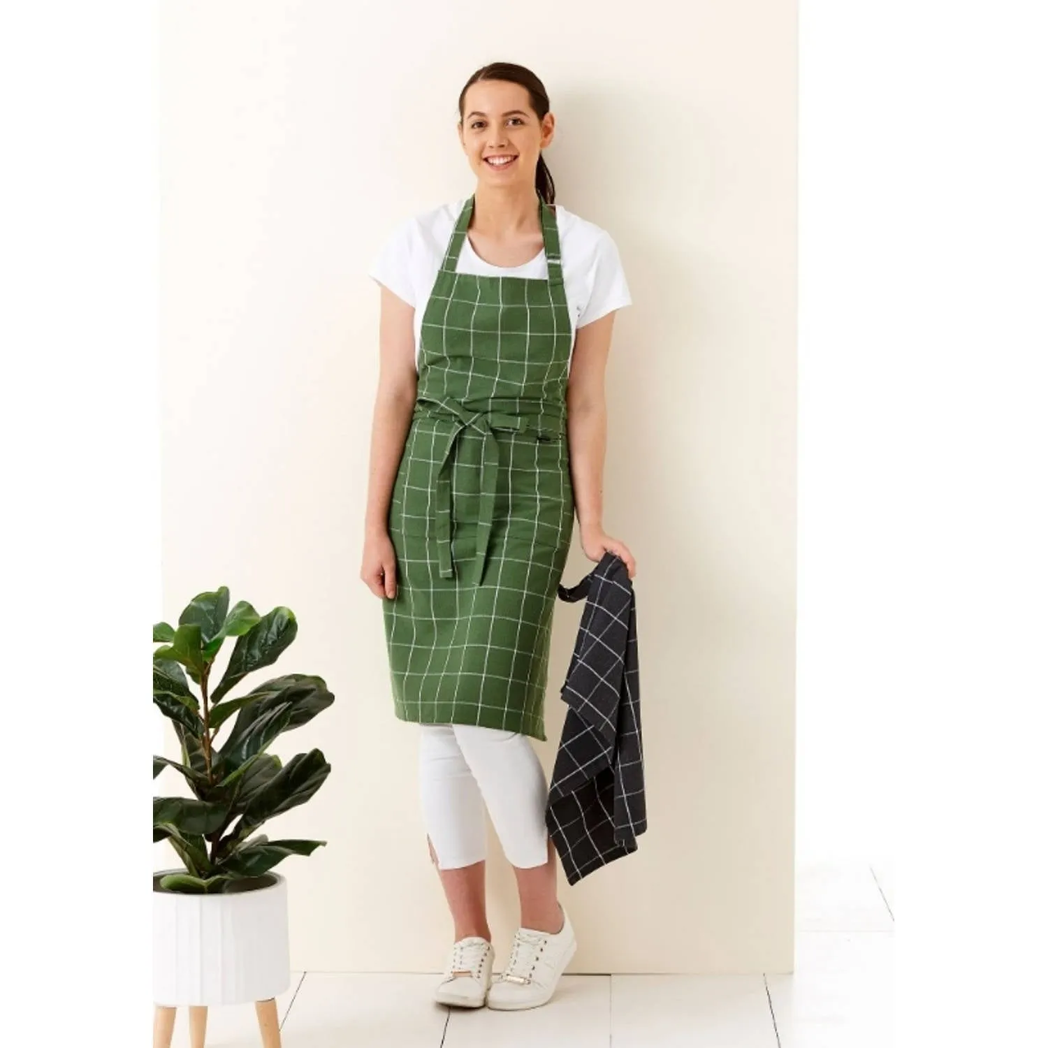 Ladelle Eco Check Bib Apron