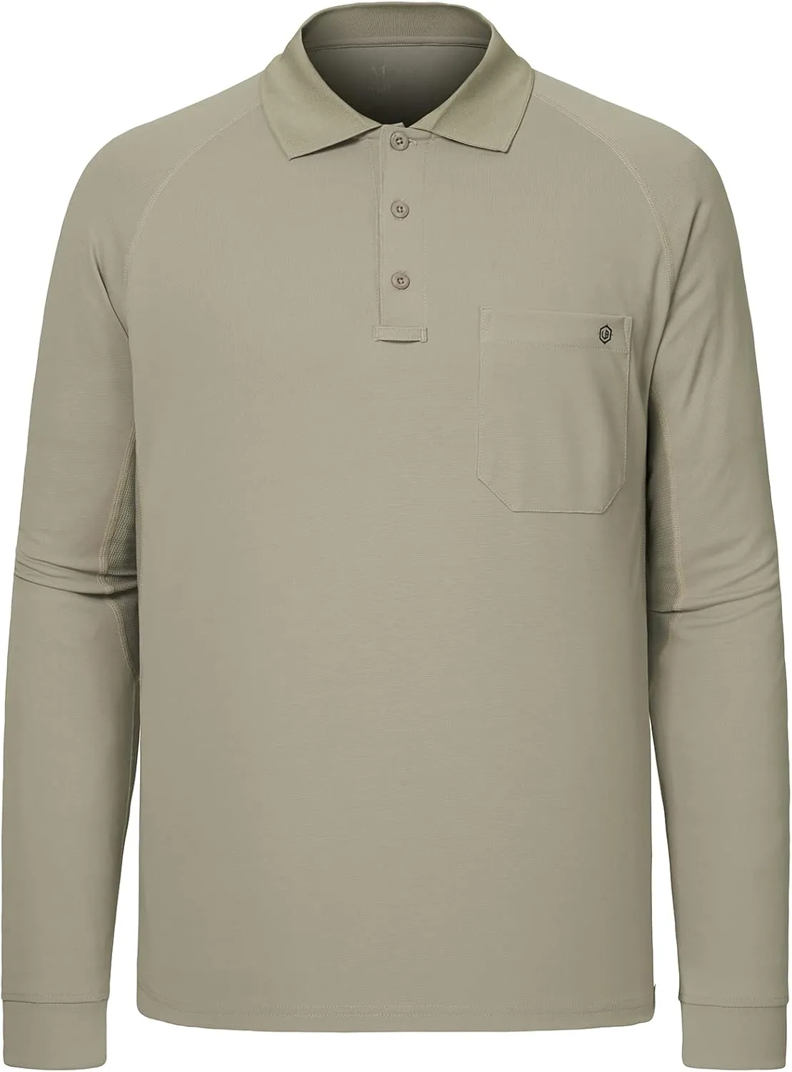 Lightbare Mens Performance Polo Shirt Moisture Wicking Quick Dry Tactical Pique Shirts Hiking Fishing Golf UPF 50