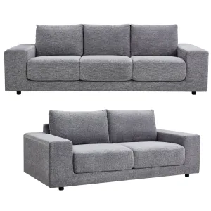 Lightweight Steel Frame Fabric Sofa Set - 4 3 Seater
