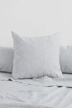 Linen European Pillow Case Ocean Stripe