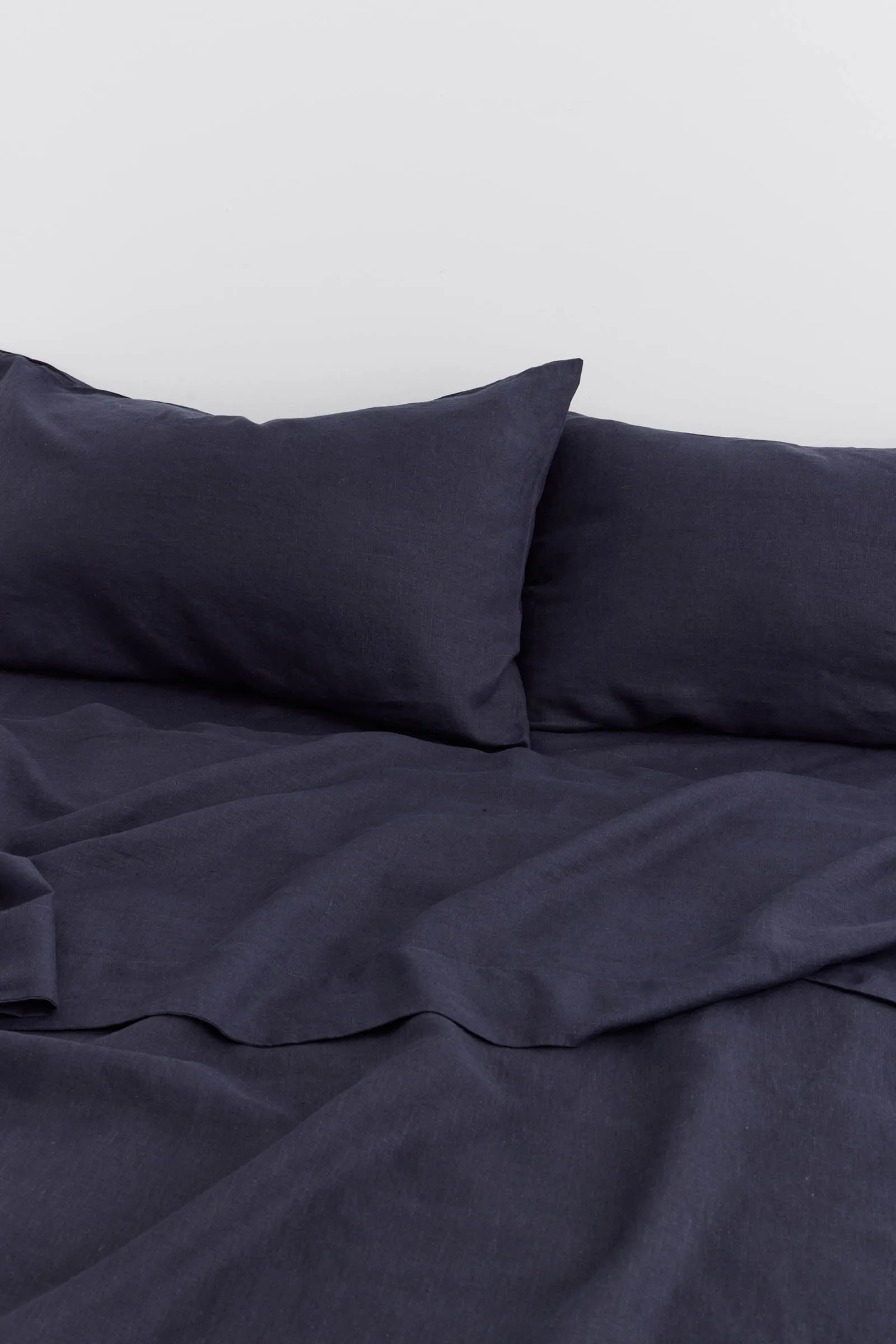 Linen Standard Pillow Cases Midnight