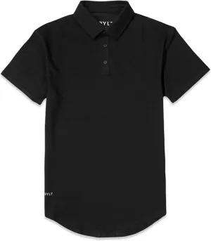 Men's Drop-Cut Polo  Collared Casual Shirt for Men  Soft Polyester, Cotton, and Spandex Blend  Wrinkle Resistant