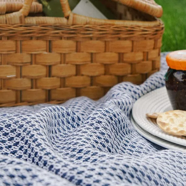 North Star Crepe Throw - Blue
