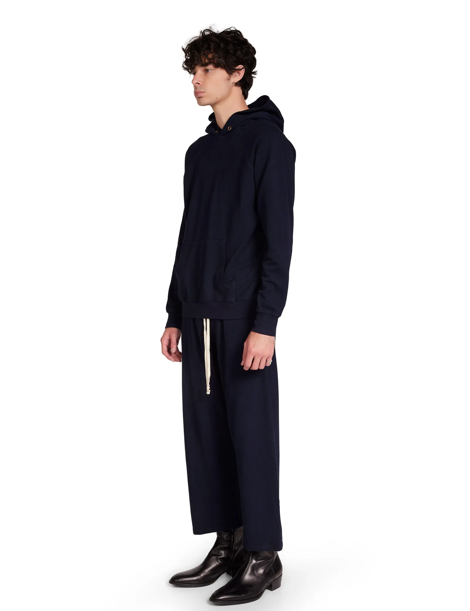 Piqué Cropped Relaxed Pant