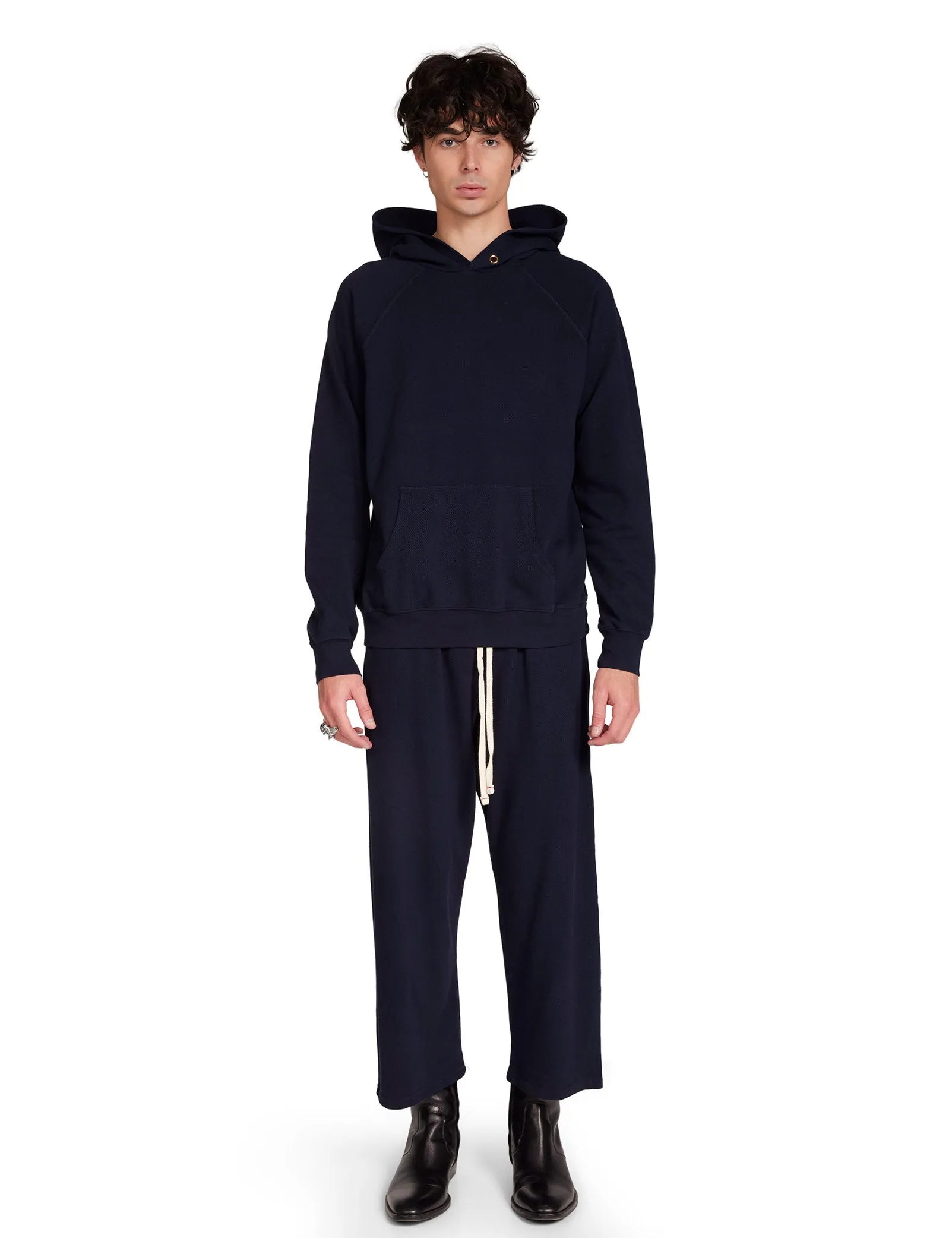 Piqué Cropped Relaxed Pant