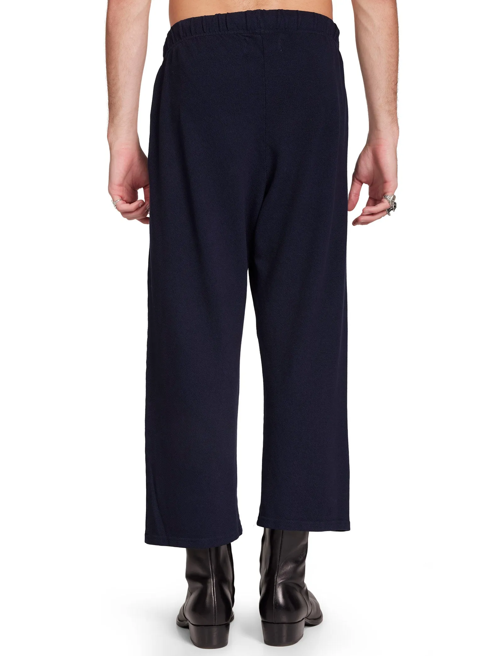 Piqué Cropped Relaxed Pant