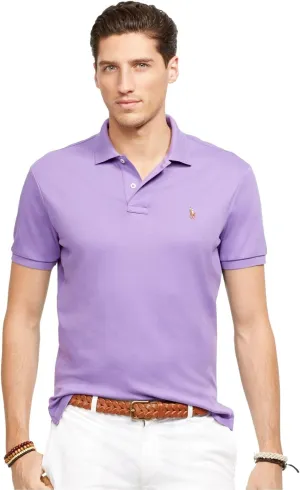 POLO RALPH LAUREN Mens Custom Slim Fit Soft Interlock Cotton Three Button Polo Shirt,