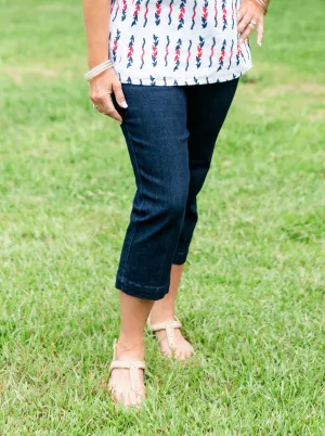 Pull-On Faux Pocket Capri by Multiples