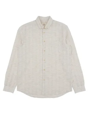 Relaxed Fit Shirt - Natural Crinkle Stripe