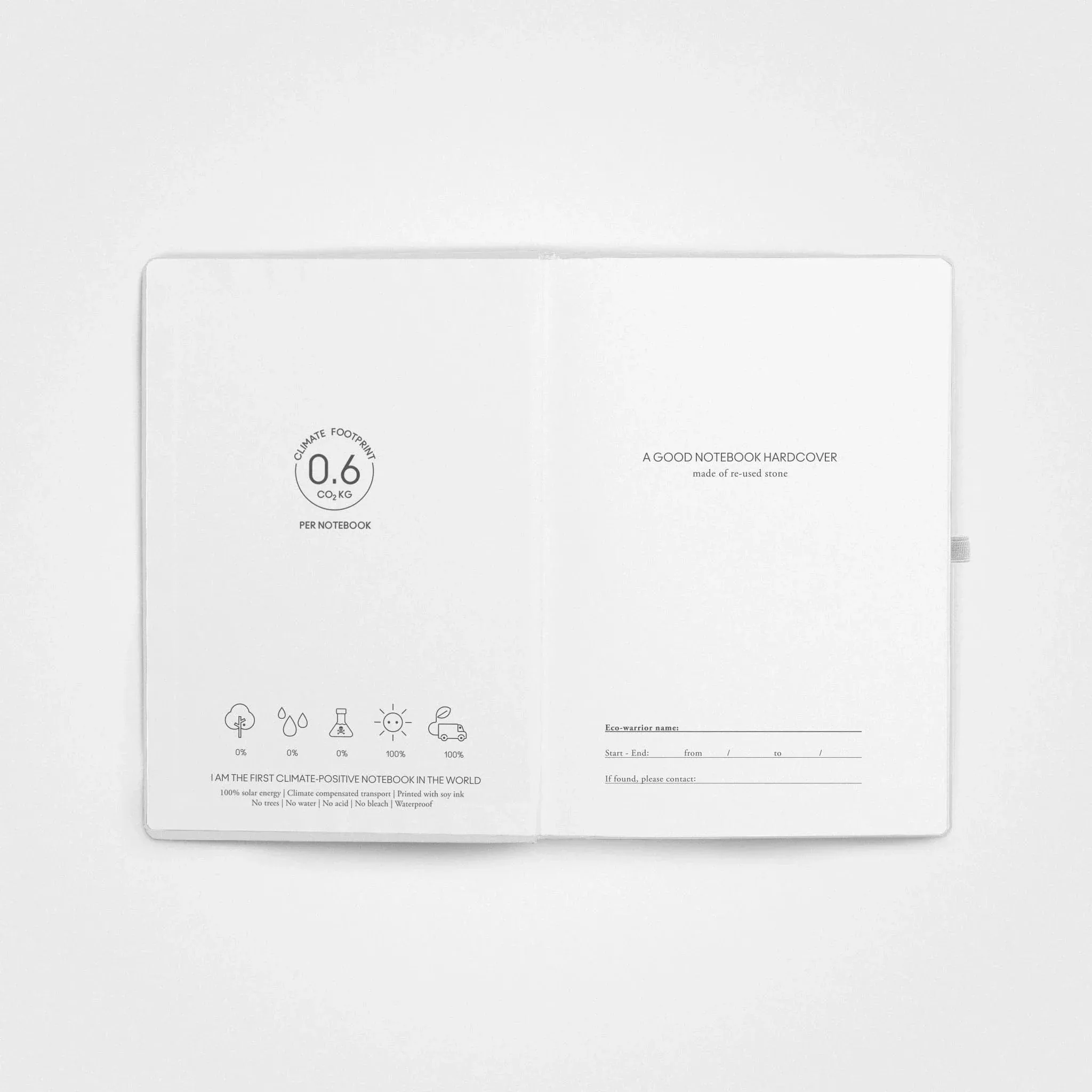 Stone paper notebook - A5 Hardcover, Christian Beijer | Girl with a dress, white
