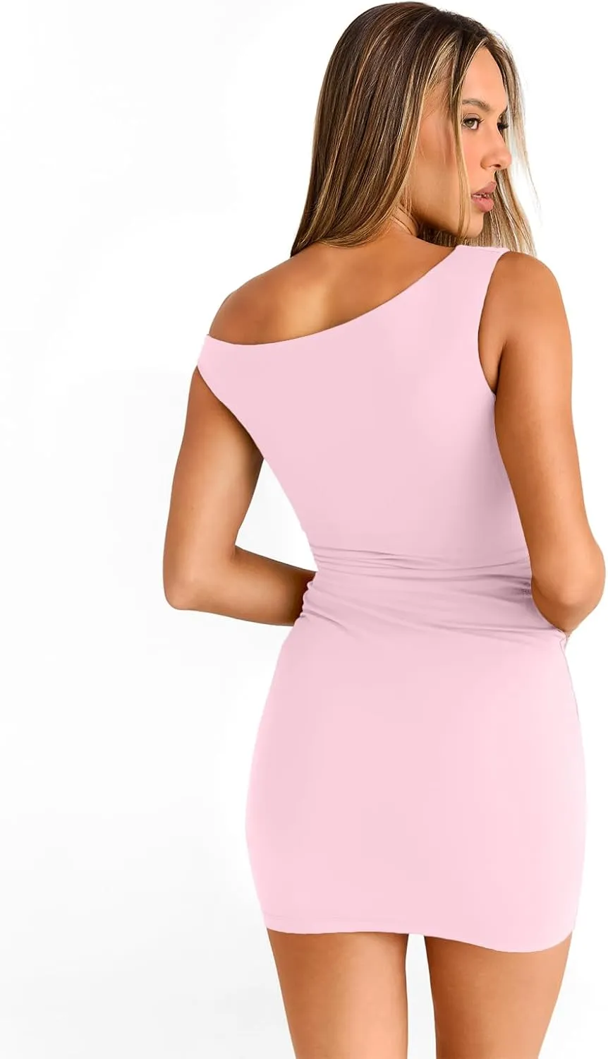 Trendy Queen Womens Mini Summer Dresses 2025 Going Out Off The Shoulder Bodycon Sexy Party Club Spring Fashion Outfits
