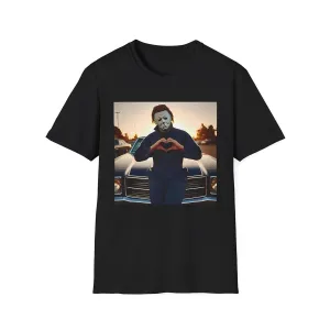 Vintage Michael Myers 90s T-Shirt | Scream Heart Hands Horror Graphic Tee | Retro Unisex Shirt for Men & Women