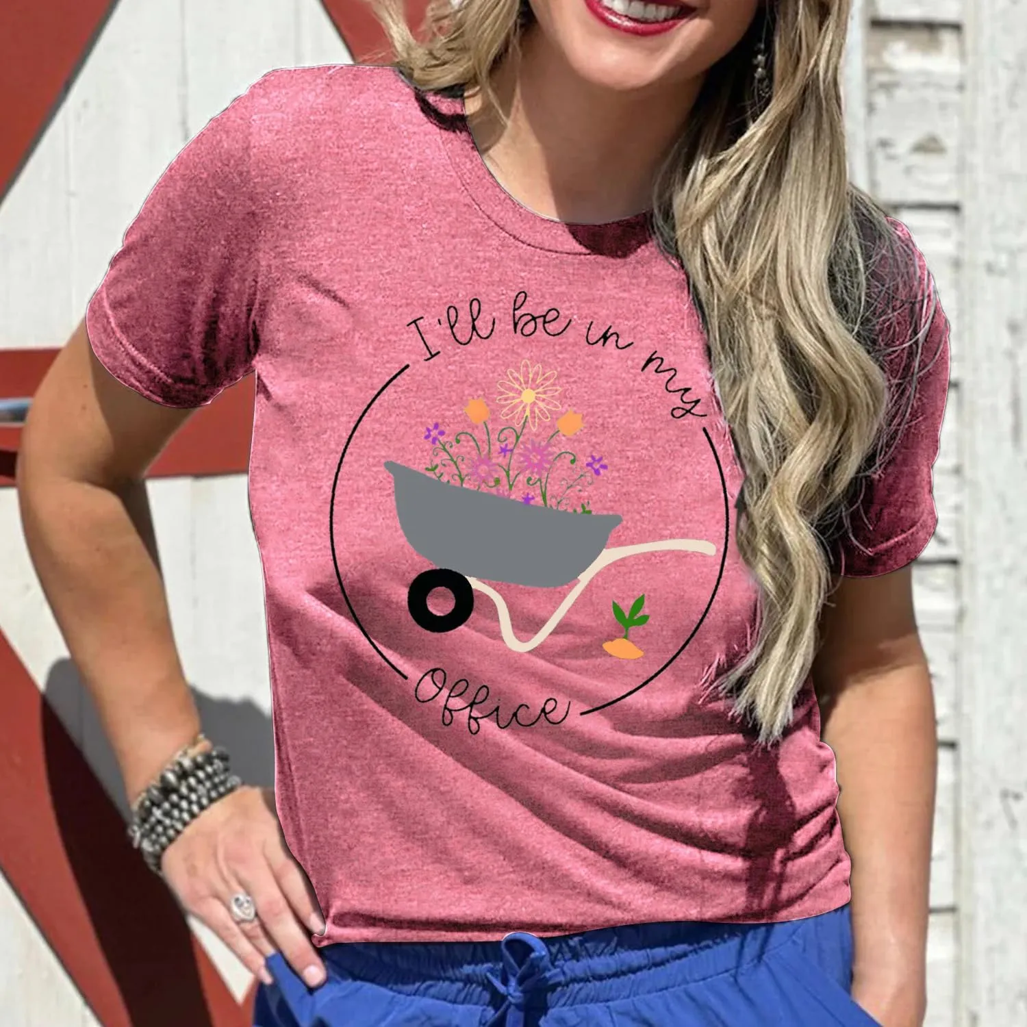 Womens Garden Shirts Plant Lover T-Shirt Farmer Gander Tee Tops
