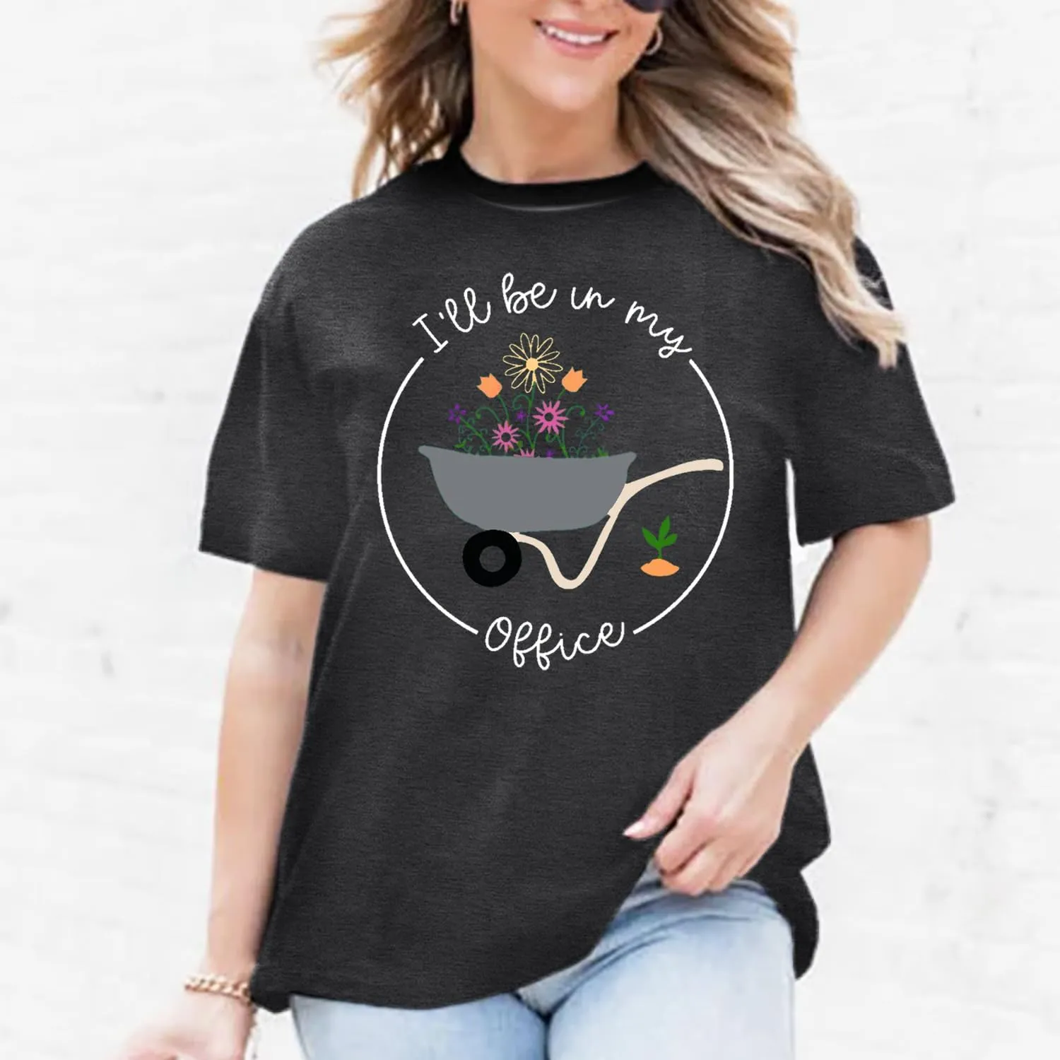 Womens Garden Shirts Plant Lover T-Shirt Farmer Gander Tee Tops