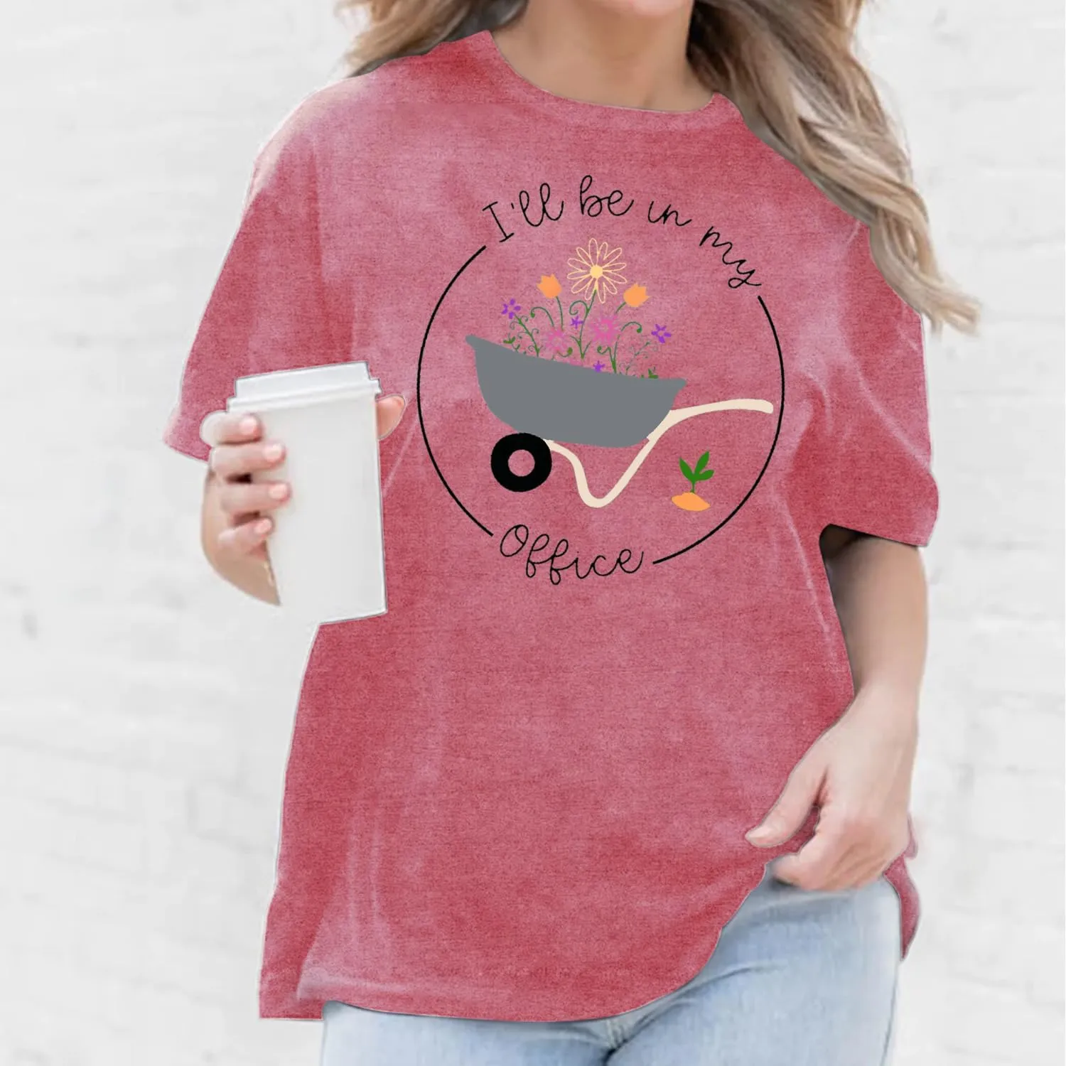 Womens Garden Shirts Plant Lover T-Shirt Farmer Gander Tee Tops