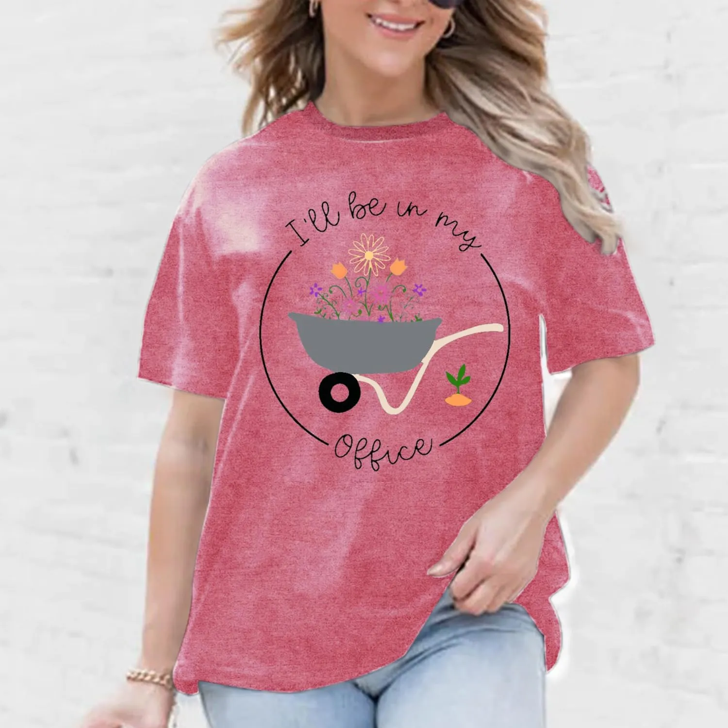 Womens Garden Shirts Plant Lover T-Shirt Farmer Gander Tee Tops