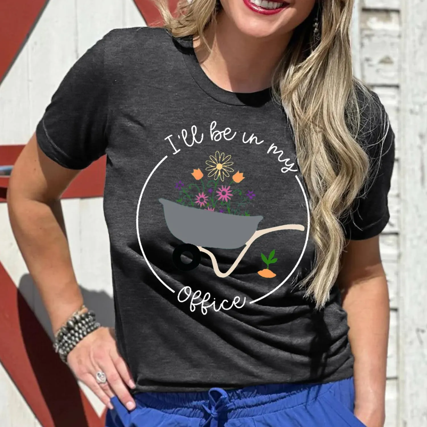 Womens Garden Shirts Plant Lover T-Shirt Farmer Gander Tee Tops