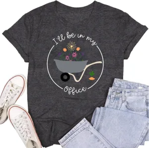 Womens Garden Shirts Plant Lover T-Shirt Farmer Gander Tee Tops