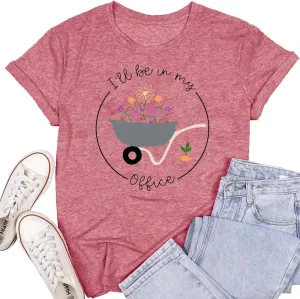 Womens Garden Shirts Plant Lover T-Shirt Farmer Gander Tee Tops