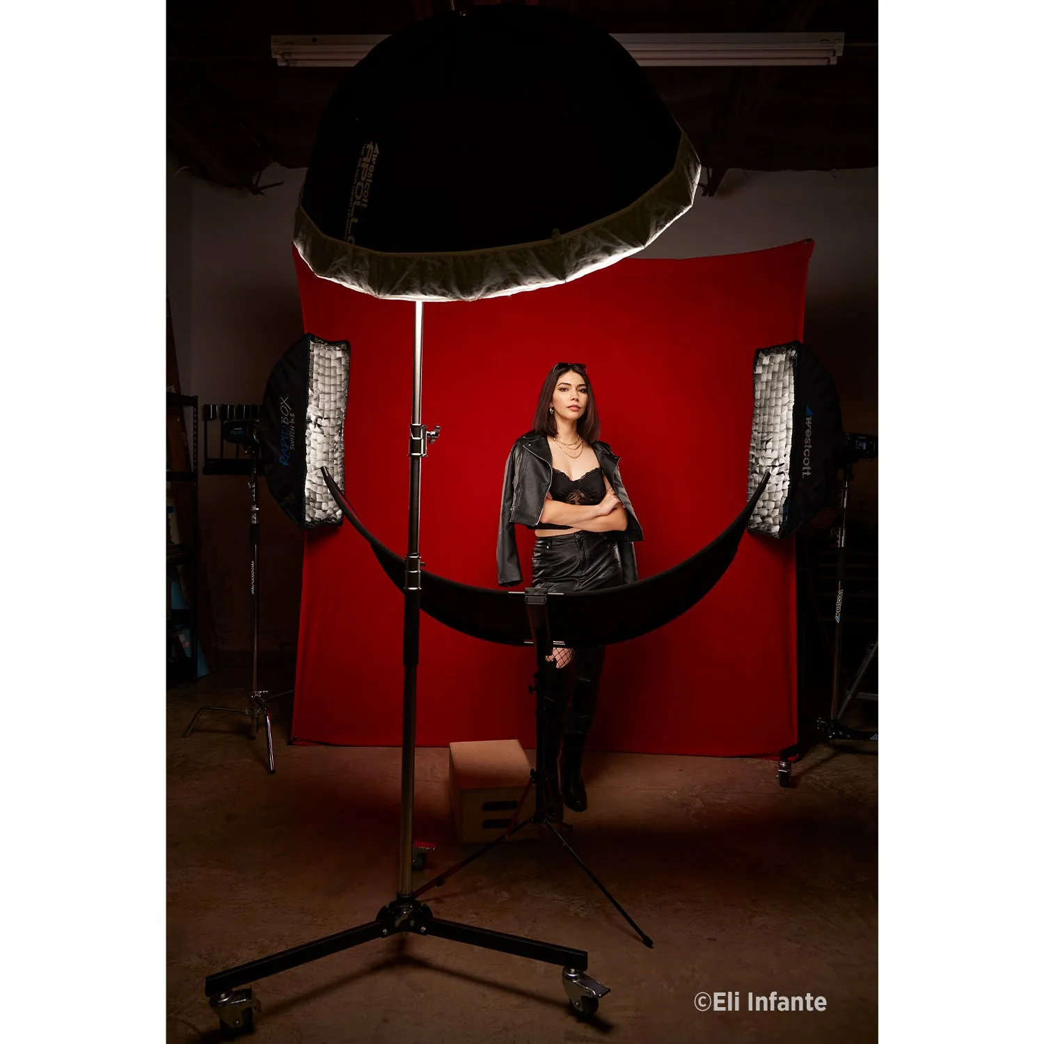 X-Drop Pro Wrinkle-Resistant Backdrop - Scarlet Red (8' x 8')