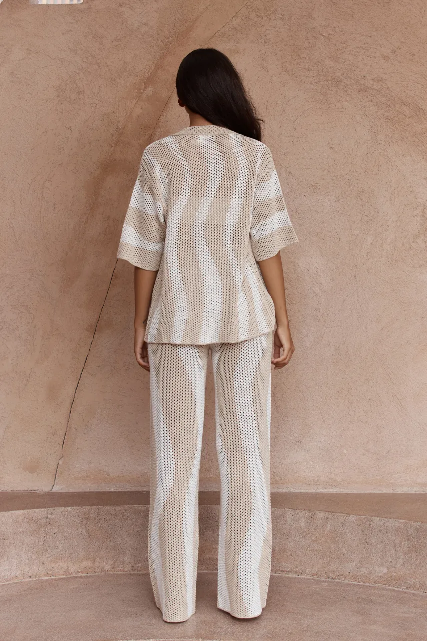 ZANZIBAR PANT - SAND/WHITE